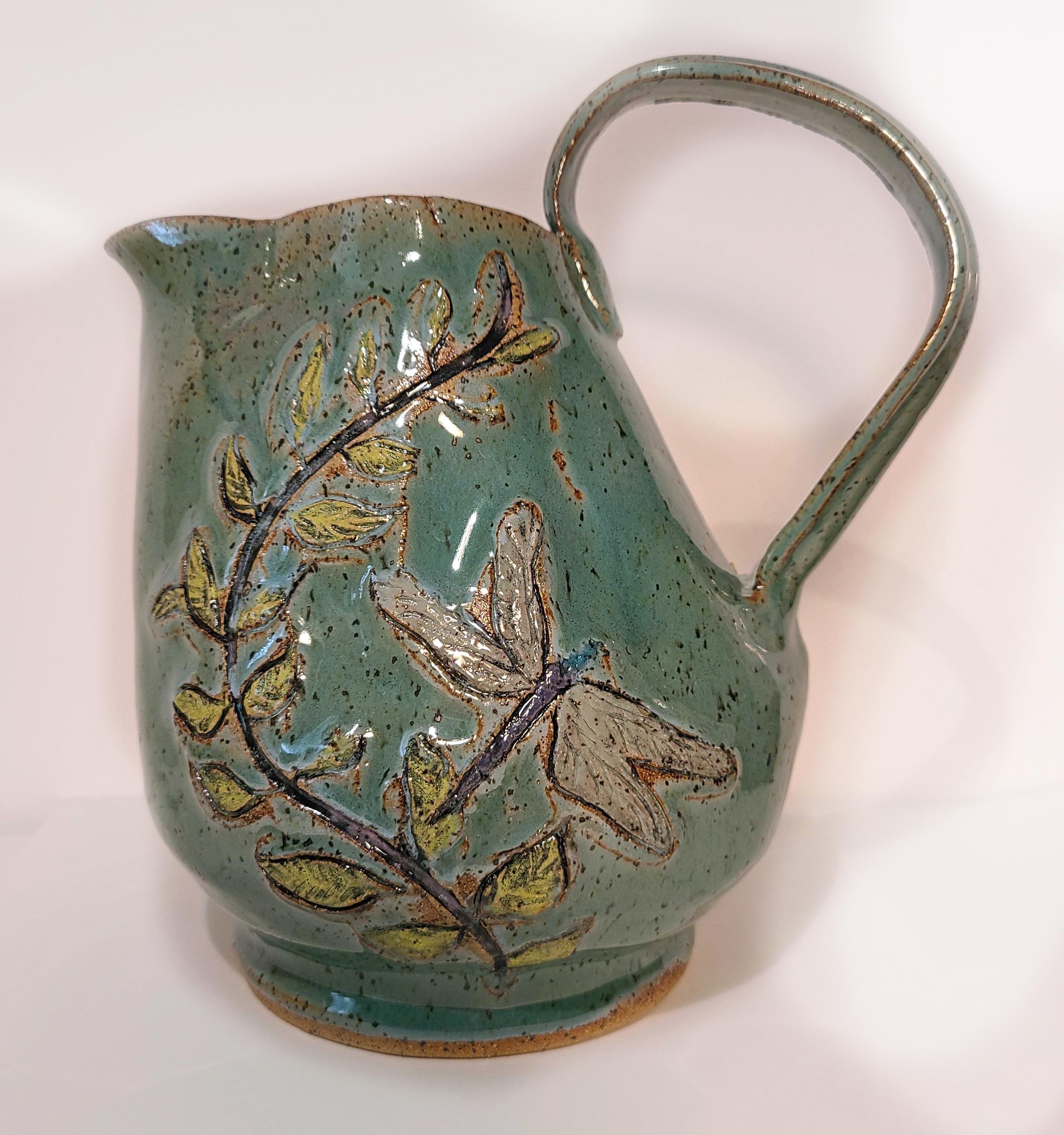 Ceramic Dragonfly Pitcher